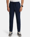 Recycled Microfiber Elastane Stretch Trackpant with Zipper Pockets and StayFresh Treatment - Navy-1