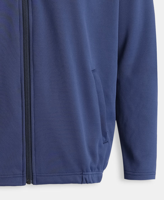 Microfiber Fabric Jacket with StayFresh Treatment - Navy & Grey