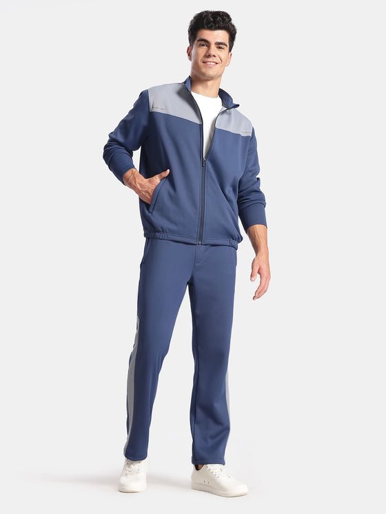 Microfiber Fabric Jacket with StayFresh Treatment - Navy & Grey