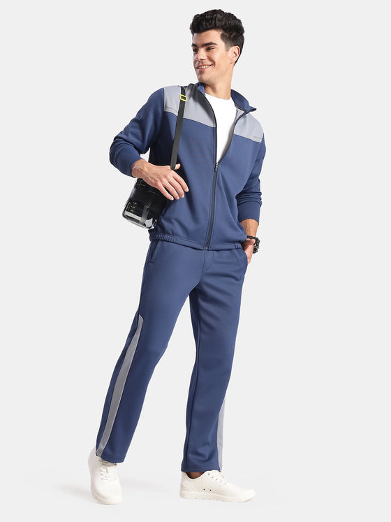 Microfiber Fabric Jacket with StayFresh Treatment - Navy & Grey