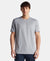 Recycled Microfiber Elastane Stretch Fabric Round Neck Half Sleeve Breathable Mesh T-Shirt - Grey