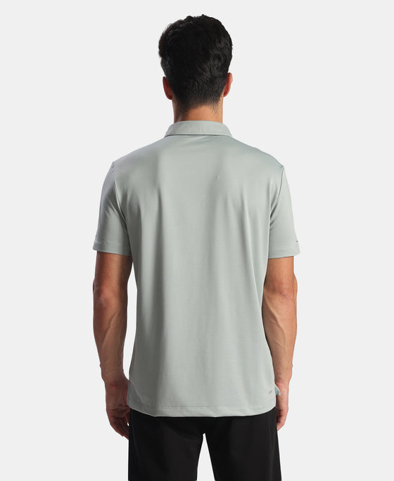 Recycled Microfiber Elastane Stretch Half Sleeve Polo Tshirt with Breathable Mesh - Abyss
