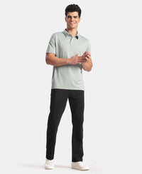 Recycled Microfiber Elastane Stretch Half Sleeve Polo Tshirt with Breathable Mesh - Abyss