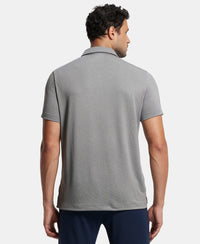 Recycled Microfiber Elastane Stretch Half Sleeve Polo T-Shirt with Breathable Mesh - Quiet Shade