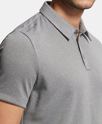 Recycled Microfiber Elastane Stretch Half Sleeve Polo T-Shirt with Breathable Mesh - Quiet Shade