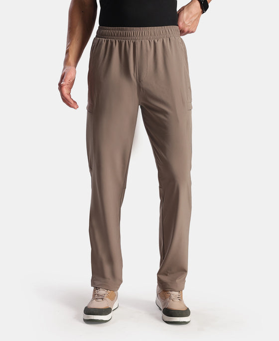 Recycled Microfiber Elastane Stretch Cargo Trackpant with StayFresh Treatment - Dark Khaki