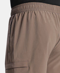 Recycled Microfiber Elastane Stretch Cargo Trackpant with StayFresh Treatment - Dark Khaki