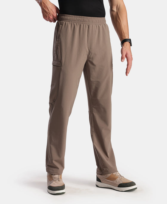 Recycled Microfiber Elastane Stretch Cargo Trackpant with StayFresh Treatment - Dark Khaki