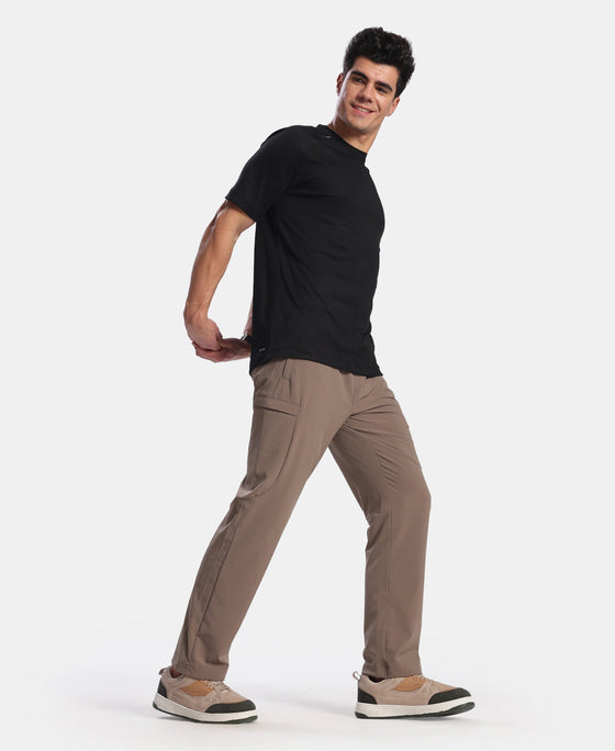Recycled Microfiber Elastane Stretch Cargo Trackpant with StayFresh Treatment - Dark Khaki