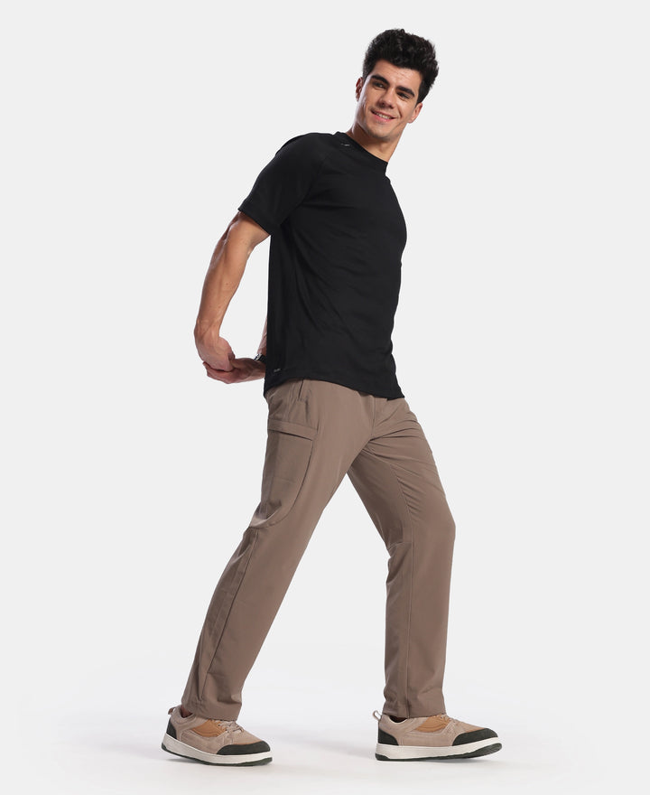 Recycled Microfiber Elastane Stretch Cargo Trackpant with StayFresh Treatment - Dark Khaki
