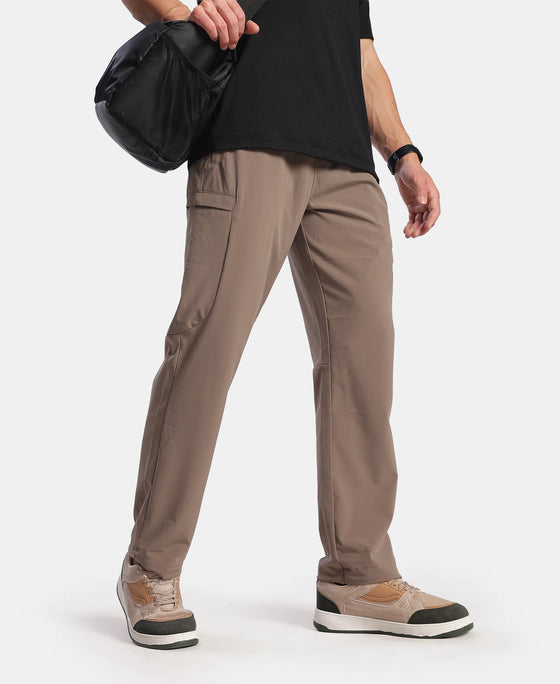 Recycled Microfiber Elastane Stretch Cargo Trackpant with StayFresh Treatment - Dark Khaki