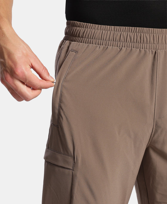 Recycled Microfiber Elastane Stretch Cargo Trackpant with StayFresh Treatment - Dark Khaki