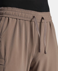 Recycled Microfiber Elastane Stretch Cargo Trackpant with StayFresh Treatment - Dark Khaki