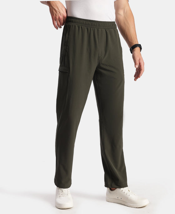 Recycled Microfiber Elastane Stretch Cargo Trackpant with StayFresh Treatment - Olive