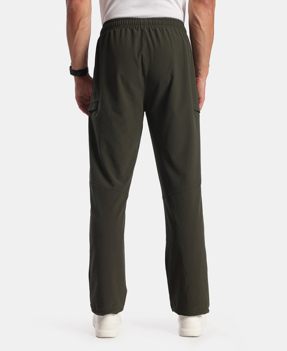 Recycled Microfiber Elastane Stretch Cargo Trackpant with StayFresh Treatment - Olive