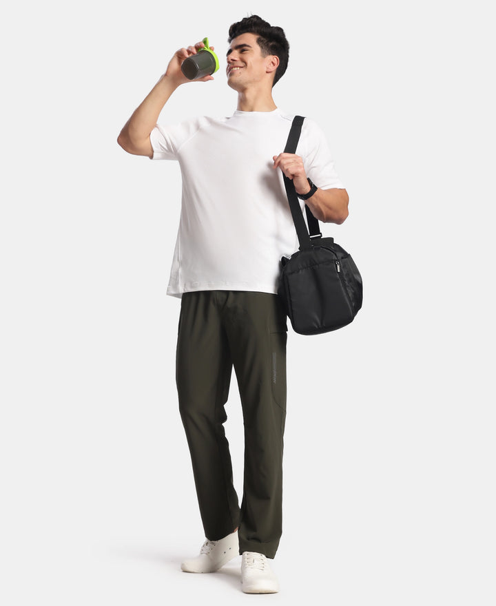 Recycled Microfiber Elastane Stretch Cargo Trackpant with StayFresh Treatment - Olive