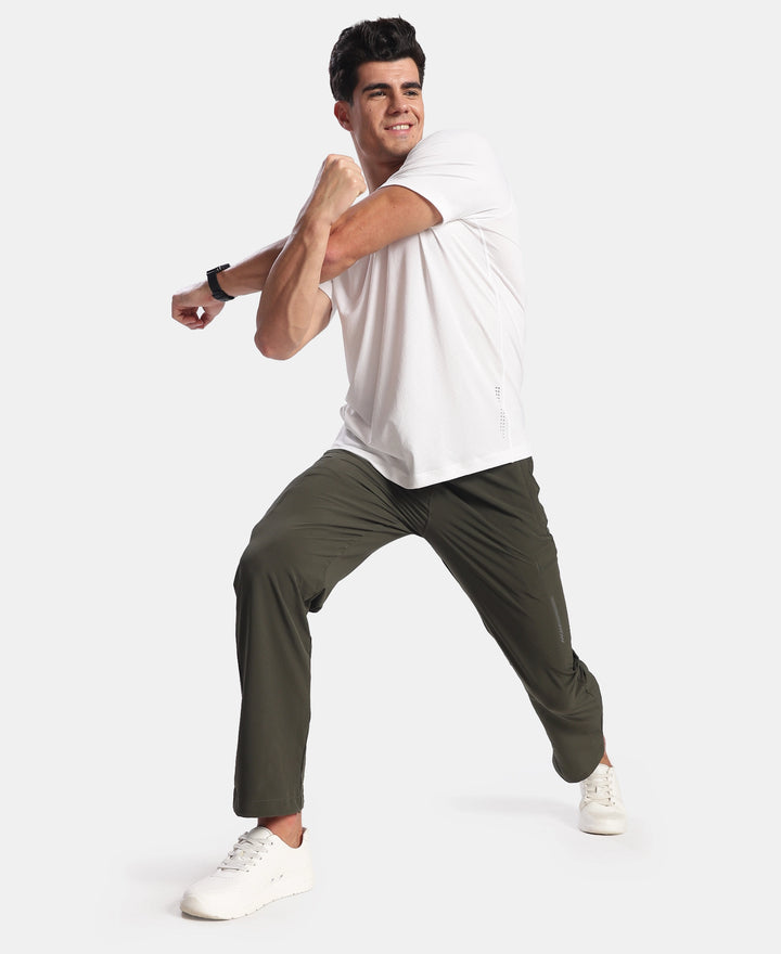 Recycled Microfiber Elastane Stretch Cargo Trackpant with StayFresh Treatment - Olive