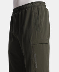 Recycled Microfiber Elastane Stretch Cargo Trackpant with StayFresh Treatment - Olive