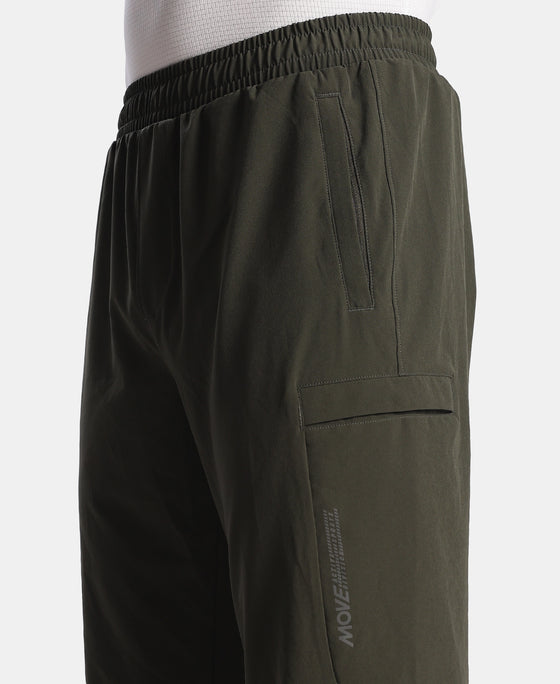 Recycled Microfiber Elastane Stretch Cargo Trackpant with StayFresh Treatment - Olive