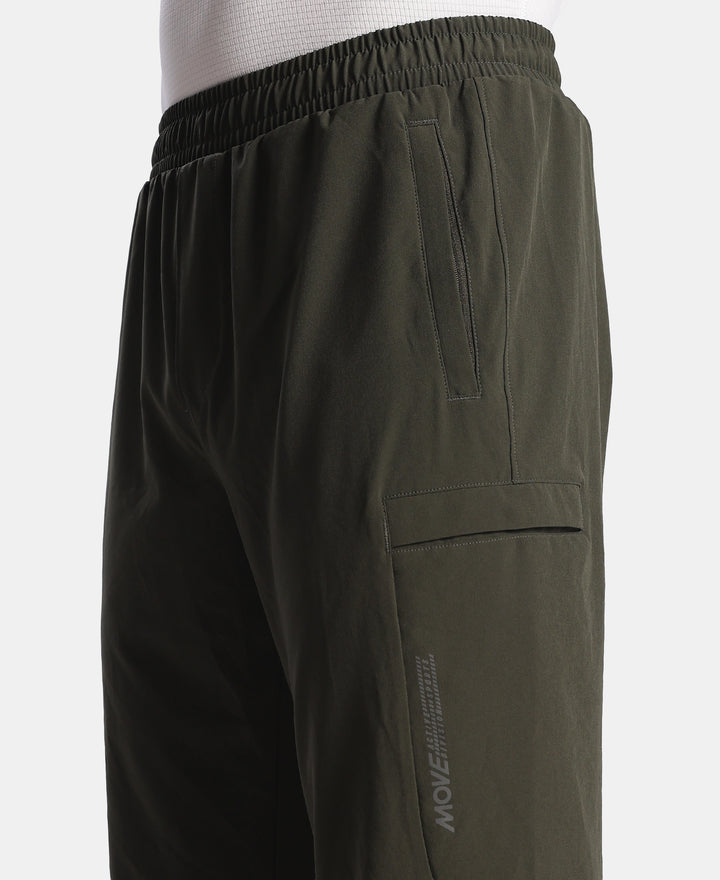 Recycled Microfiber Elastane Stretch Cargo Trackpant with StayFresh Treatment - Olive