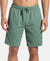 Recycled Microfiber Straight Fit Shorts with StayFresh Treatment - Green & White