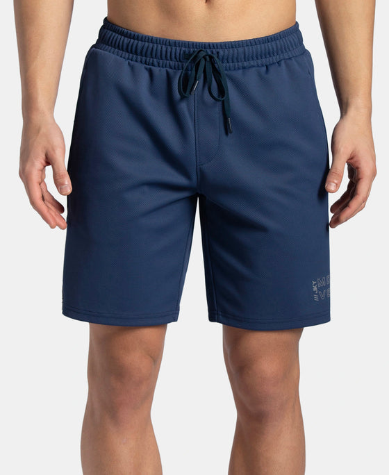 Buy Recycled Microfiber Straight Fit Shorts with StayFresh Buy Recycled Microfiber Straight Fit Shorts with StayFresh