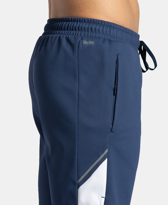 Recycled Microfiber Straight Fit Shorts with StayFresh Treatment - Navy & White
