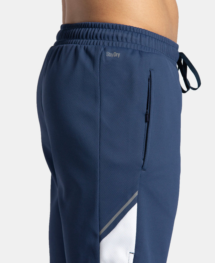 Recycled Microfiber Straight Fit Shorts with StayFresh Treatment - Navy & White