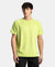 Microfiber Fabric Round Neck Half Sleeve T-Shirt with StayDry Tech - Green Glow Zebra