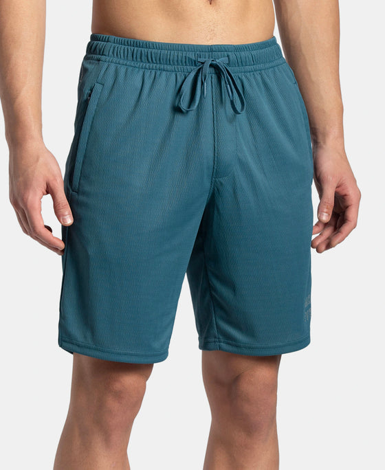 Lightweight and Breathable Microfiber Shorts with StayFresh Treatment - Indian Teal