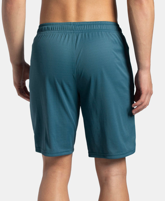 Lightweight and Breathable Microfiber Shorts with StayFresh Treatment - Indian Teal