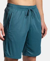 Lightweight and Breathable Microfiber Shorts with StayFresh Treatment - Indian Teal