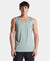 Lightweight Microfiber Solid Tank Top with Breathable Mesh - Iceberg Green