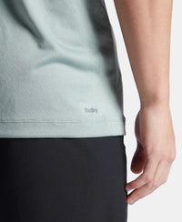 Lightweight Microfiber Solid Tank Top with Breathable Mesh - Iceberg Green