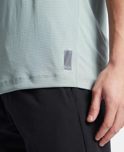 Lightweight Microfiber Solid Tank Top with Breathable Mesh - Iceberg Green