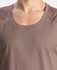 Lightweight Microfiber Solid Tank Top with Breathable Mesh - Peppercorn