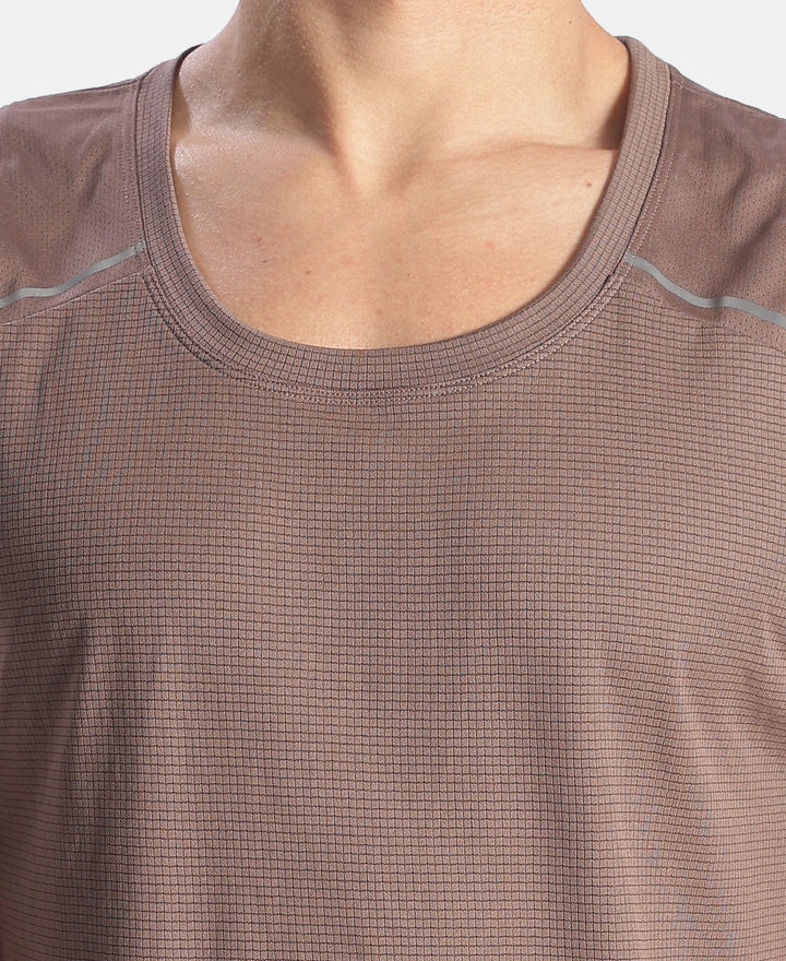 Lightweight Microfiber Solid Tank Top with Breathable Mesh - Peppercorn