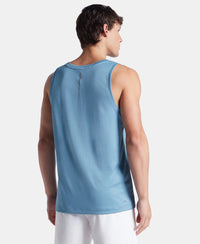 Lightweight Microfiber Solid Tank Top with Breathable Mesh - Provincial Blue
