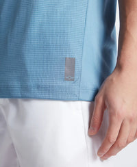 Lightweight Microfiber Solid Tank Top with Breathable Mesh - Provincial Blue