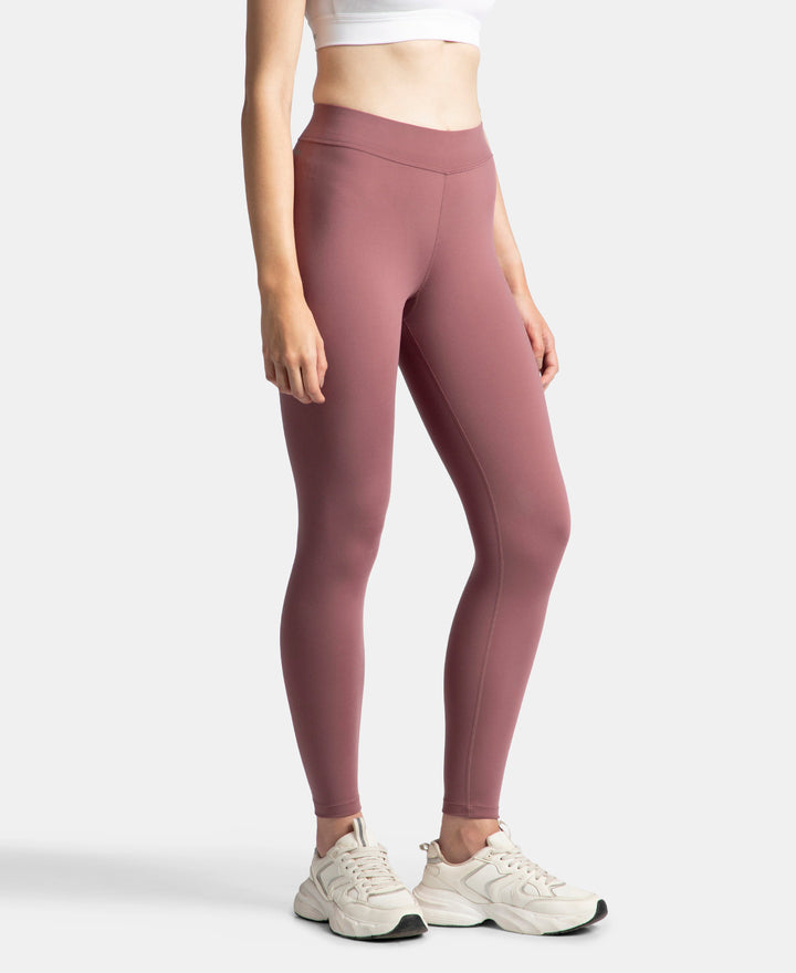 Microfiber Elastane Stretch Performance Leggings with Elasticated Waistband - Wild Ginger