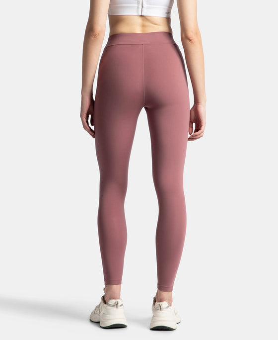 Microfiber Elastane Stretch Performance Leggings with Elasticated Waistband - Wild Ginger