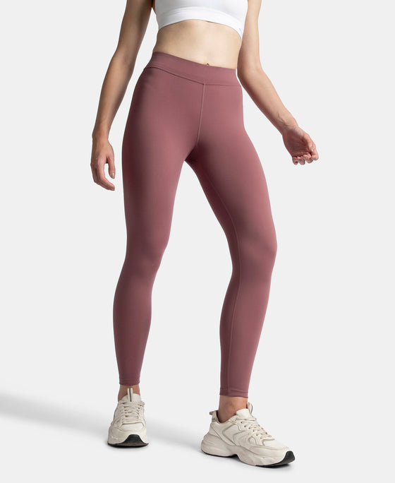 Microfiber Elastane Stretch Performance Leggings with Elasticated Waistband - Wild Ginger