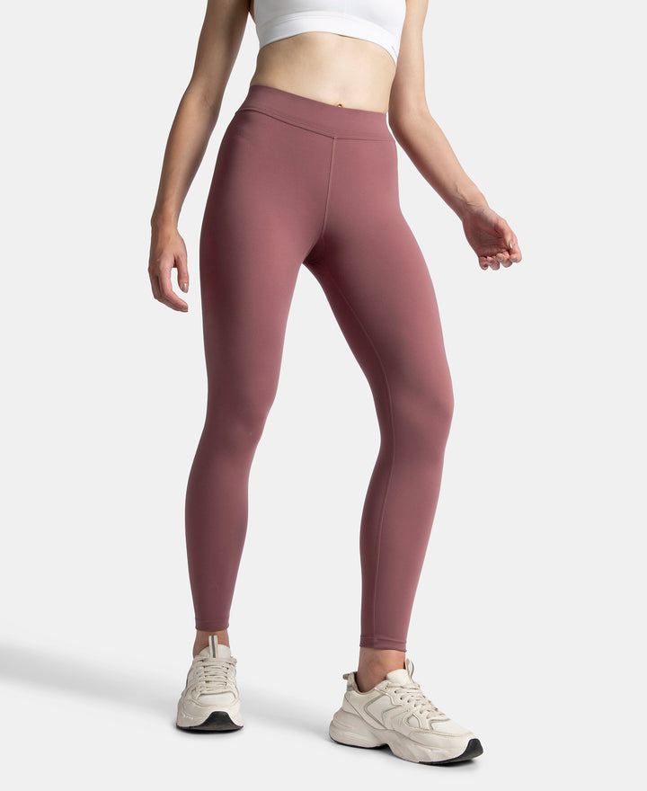 Microfiber Elastane Stretch Performance Leggings with Elasticated Waistband - Wild Ginger
