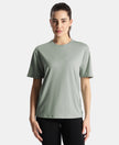 Microfiber Fabric Oversized Fit Half Sleeve Breathable Mesh T-Shirt - Iceberg Green