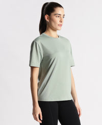 Microfiber Fabric Oversized Fit Half Sleeve Breathable Mesh T-Shirt - Iceberg Green