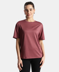 Microfiber Fabric Oversized Fit Half Sleeve Breathable Mesh T-Shirt - Wild Ginger