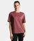 Microfiber Fabric Oversized Fit Half Sleeve Breathable Mesh T-Shirt - Wild Ginger