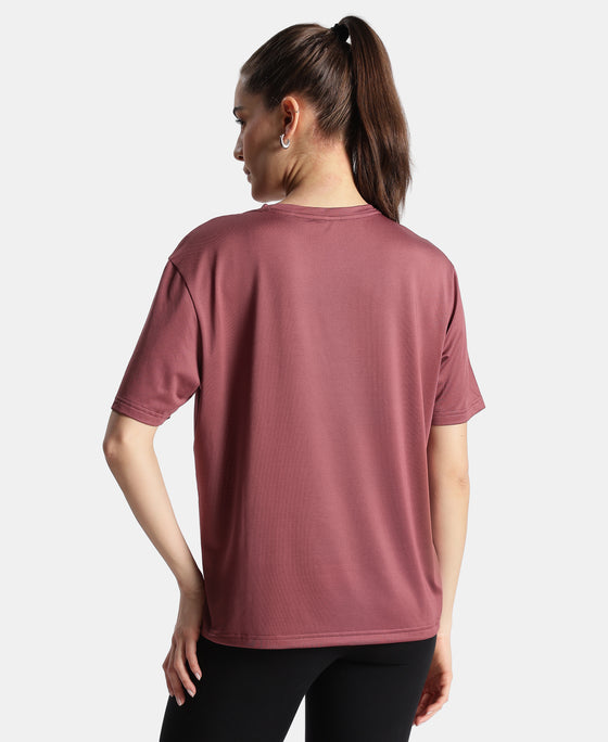 Microfiber Fabric Oversized Fit Half Sleeve Breathable Mesh T-Shirt - Wild Ginger