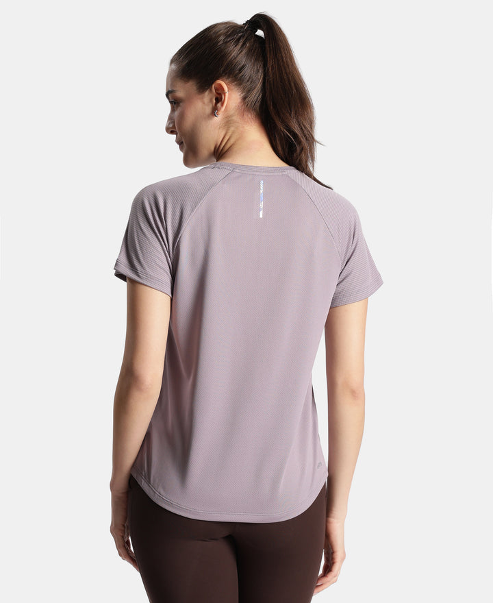 Microfiber Fabric Relaxed Fit Half Sleeve Breathable Mesh T-Shirt - Gray Ridge