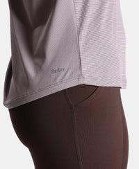 Microfiber Fabric Relaxed Fit Half Sleeve Breathable Mesh T-Shirt - Gray Ridge